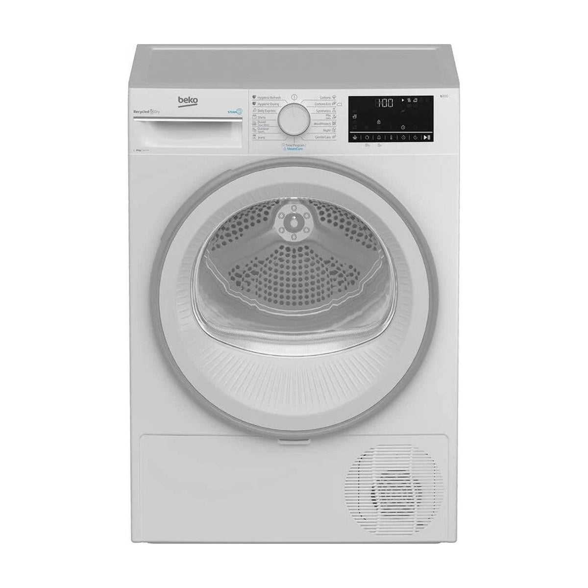 Beko B3T42242 heat pump tumble dryer front view