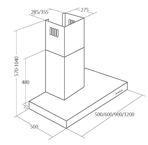 Akpo WK-4 Feniks Glass Eco 60cm Black
