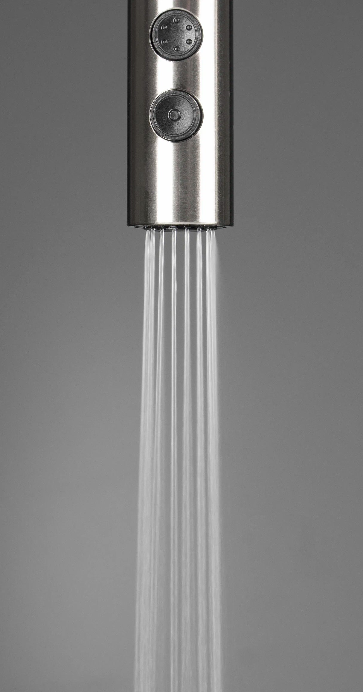 Deante BQO_F72M Kitchen Tap, with Pull-Out Spout - 2 Stream Types (Brushed Steel)