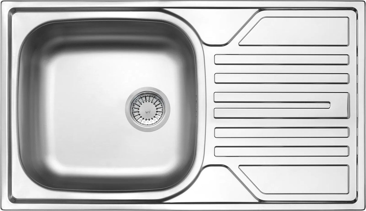Deante ZEL_3113 Legato Inset Sink, 1-Bowl with Drainer - 3.5" Drain (Décor)
