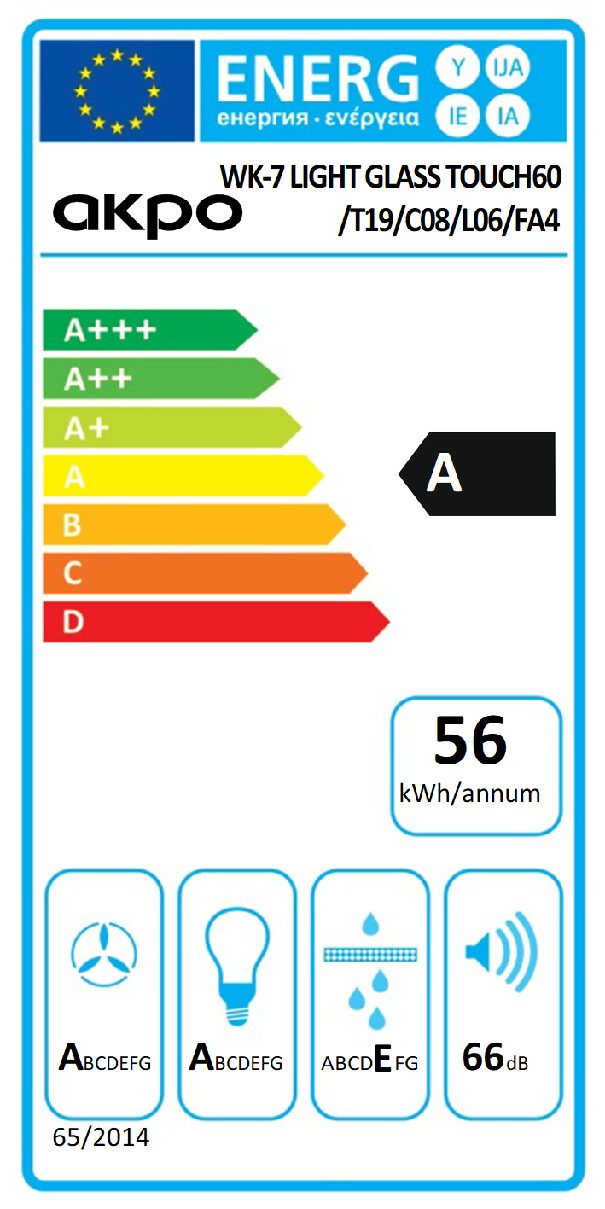 Akpo WK-7 Light Glass Eco 60cm Black