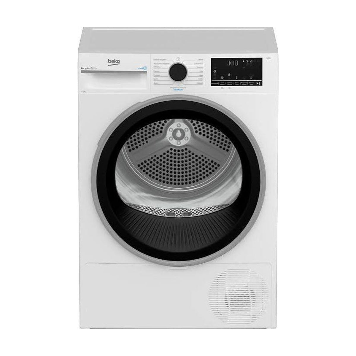 Beko Heat Pump Tumble Dryer 10kg BT3103IS front view on white background