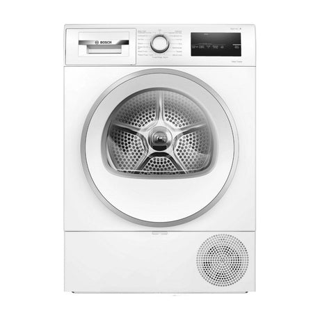 Bosch Heat Pump Tumble Dryer 8kg WTH85224GB front view on white background