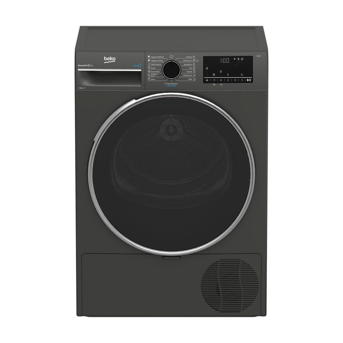 Beko tumble dryer B3T68239MG front view