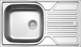 Deante ZEL_3113 Legato Inset Sink, 1-Bowl with Drainer - 3.5" Drain (Décor)