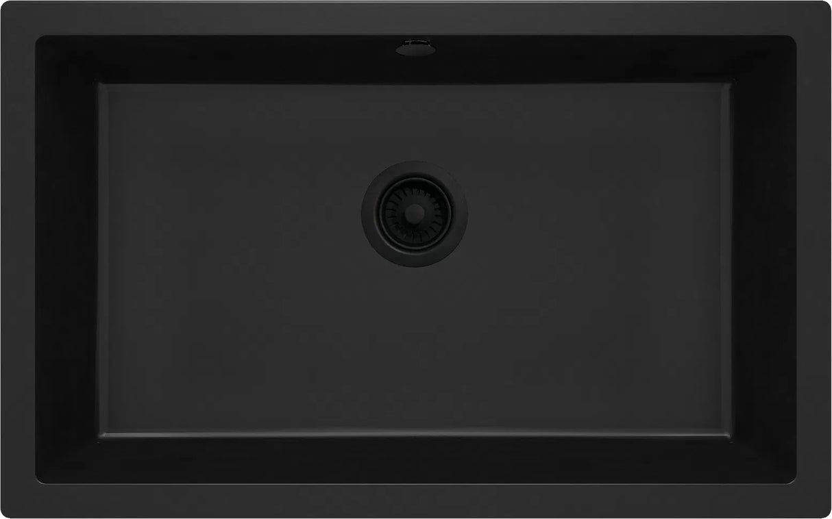 Deante ZQA_N10D Corda Undermount Granite Sink, 1-Bowl (Nero)